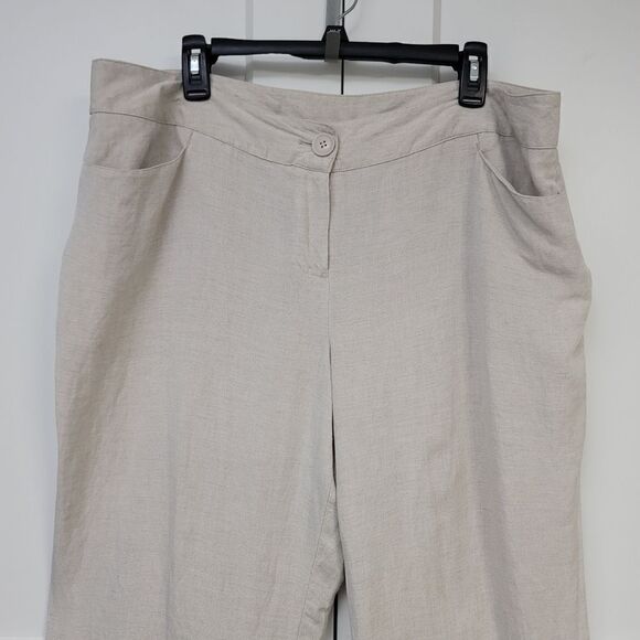 Lane bryant wide leg linen blend pants, 16 - Picture 6 of 9